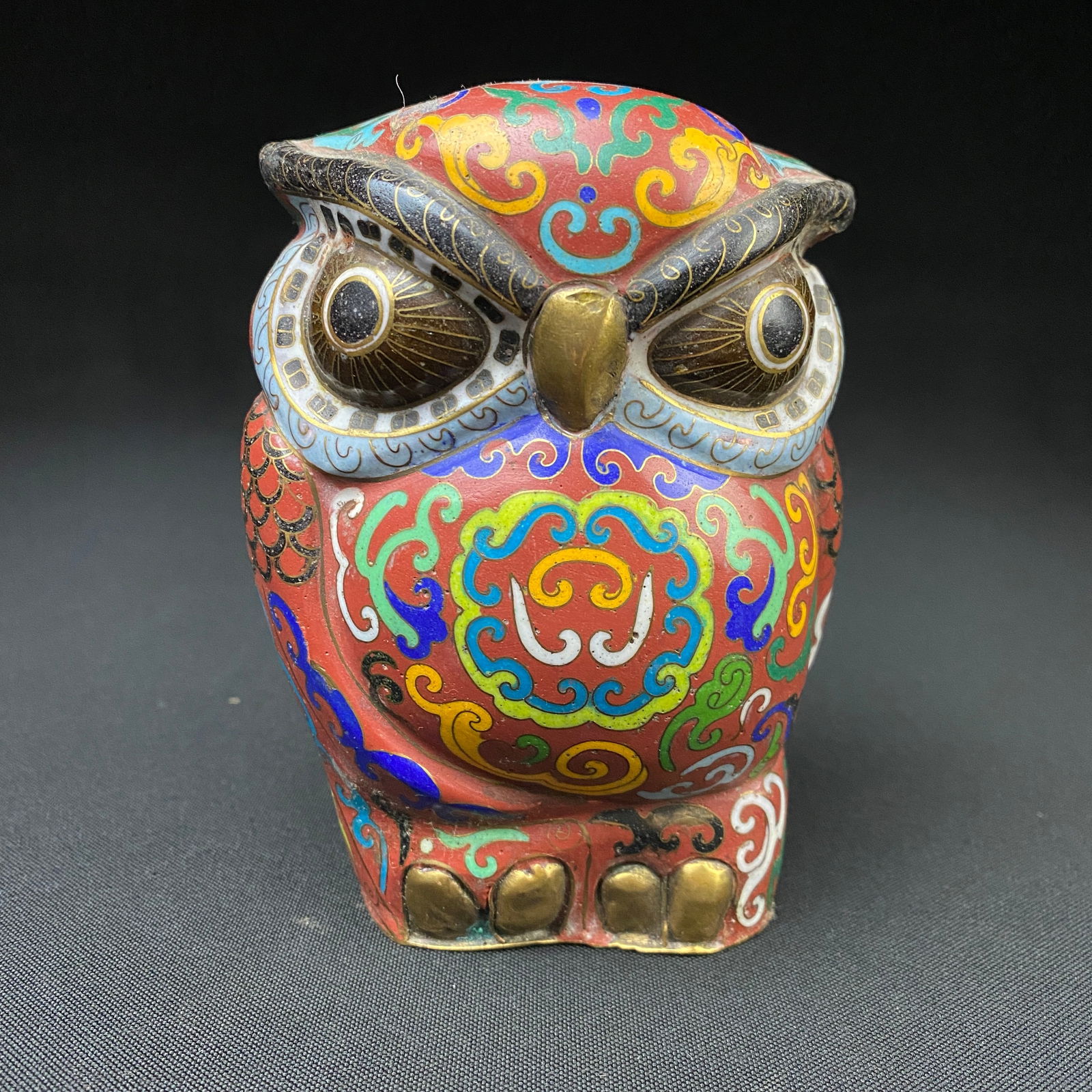Vintage Chinese Cloisonne Owl (1 of 7)