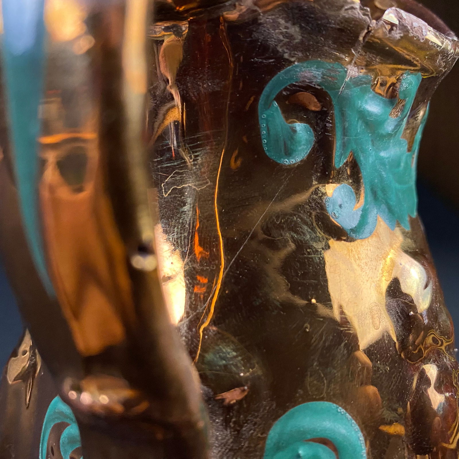 Metallic Glazed Ceramic Pitcher - 12