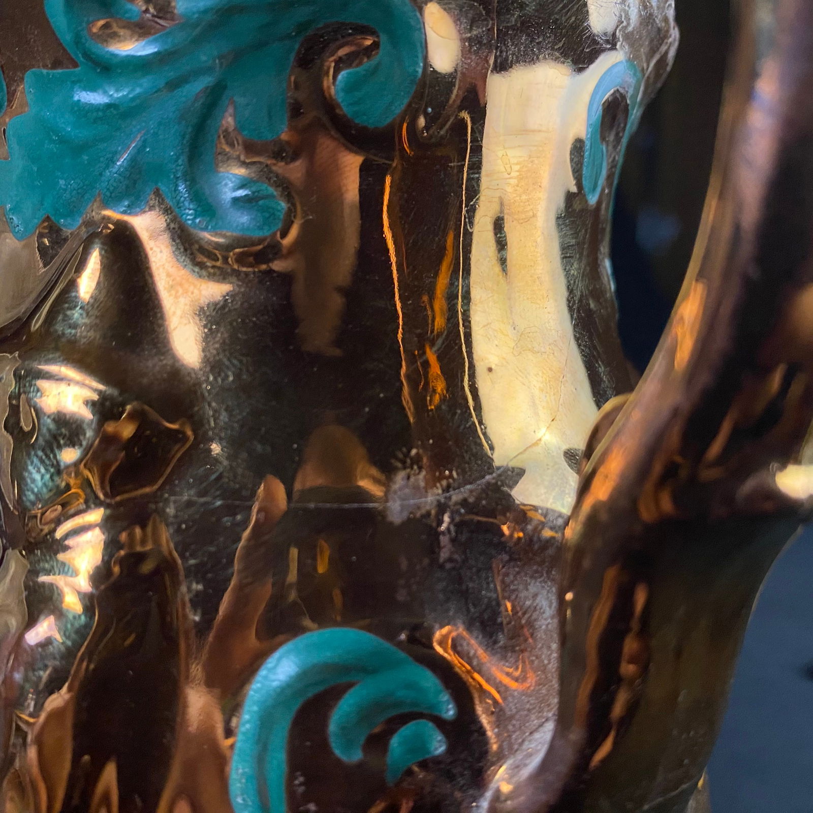 Metallic Glazed Ceramic Pitcher - 13