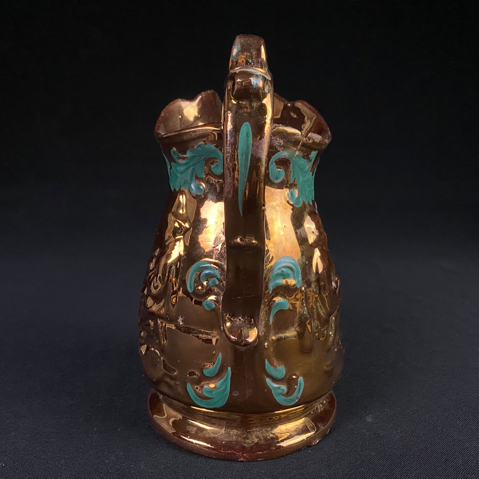 Metallic Glazed Ceramic Pitcher - 4