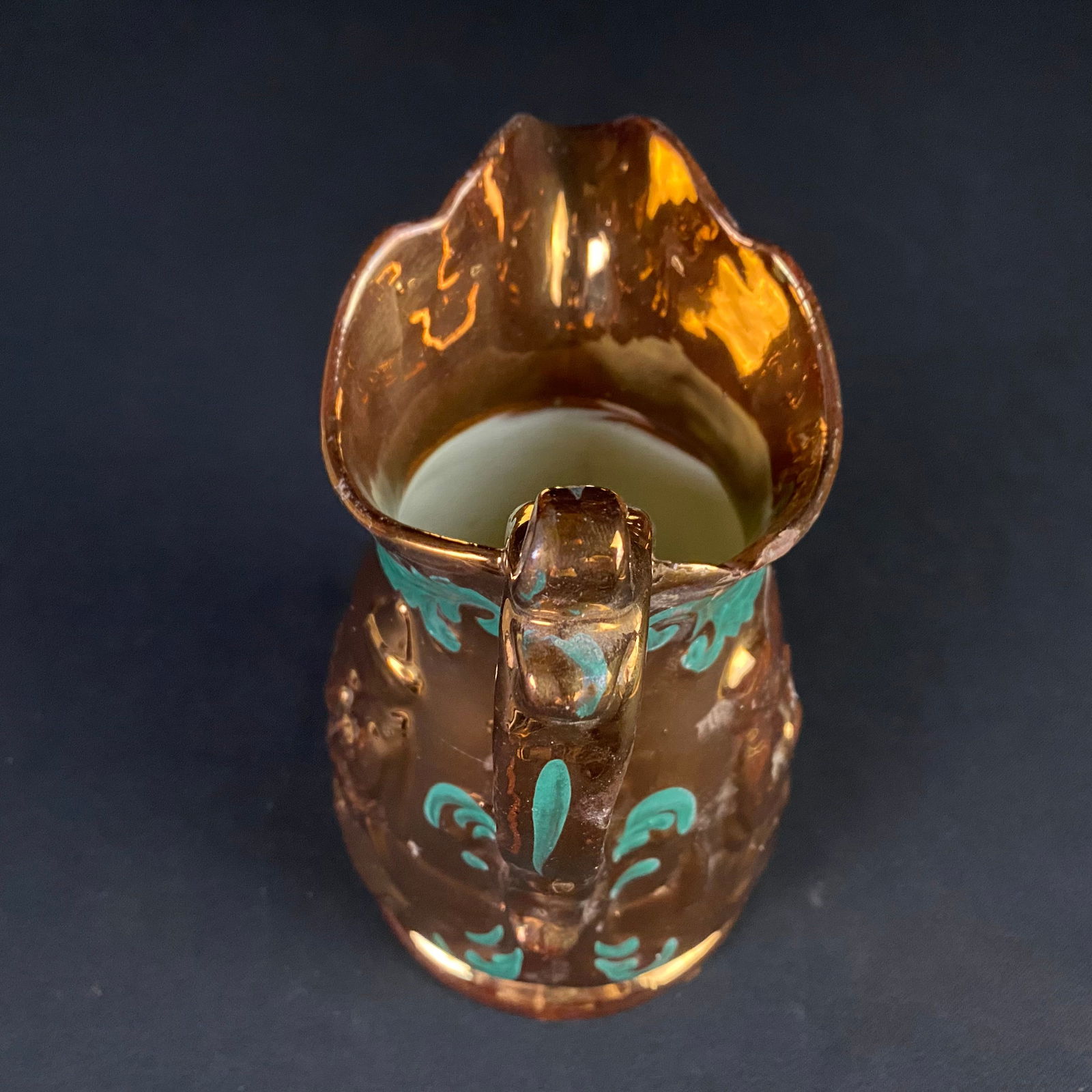 Metallic Glazed Ceramic Pitcher - 5