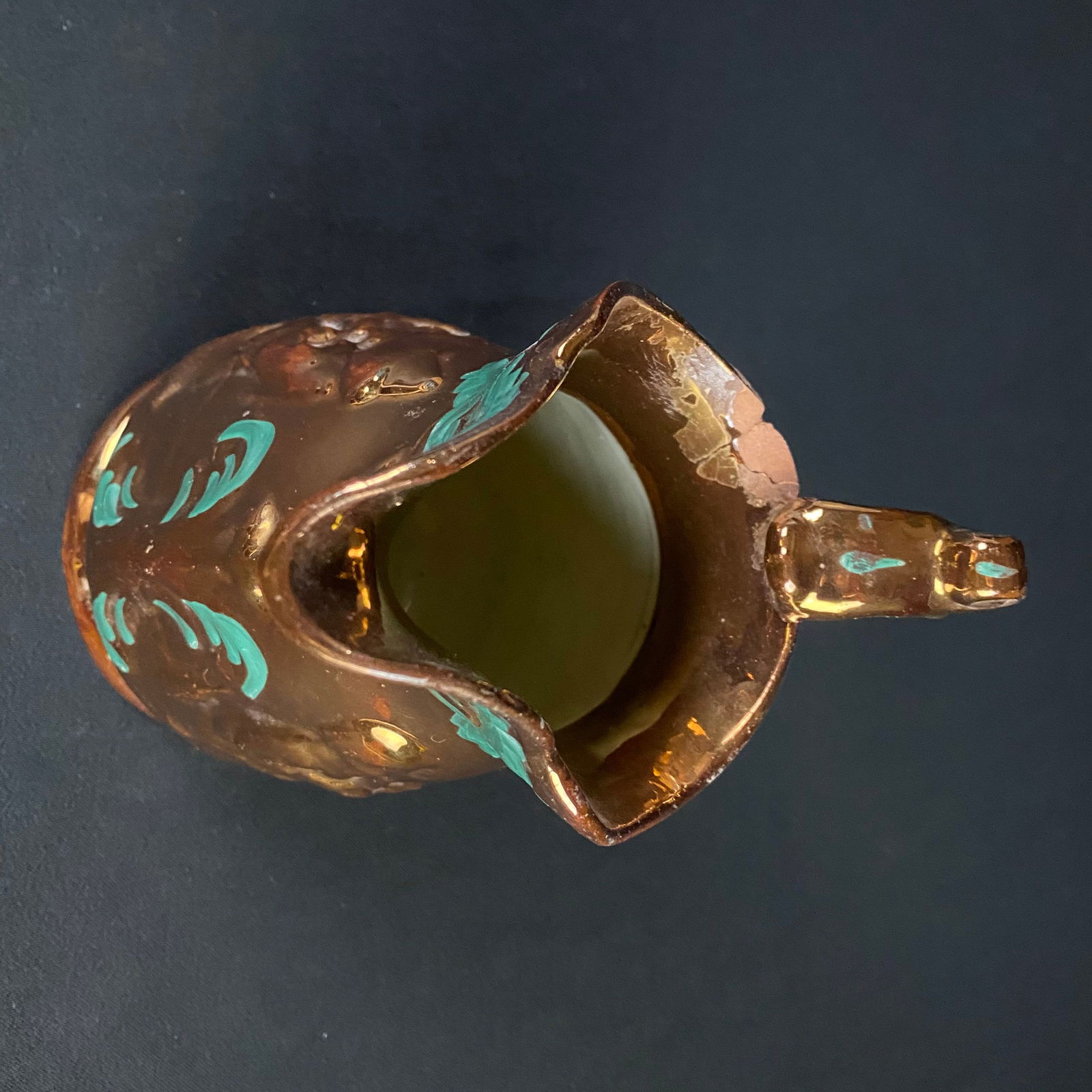 Metallic Glazed Ceramic Pitcher - 8