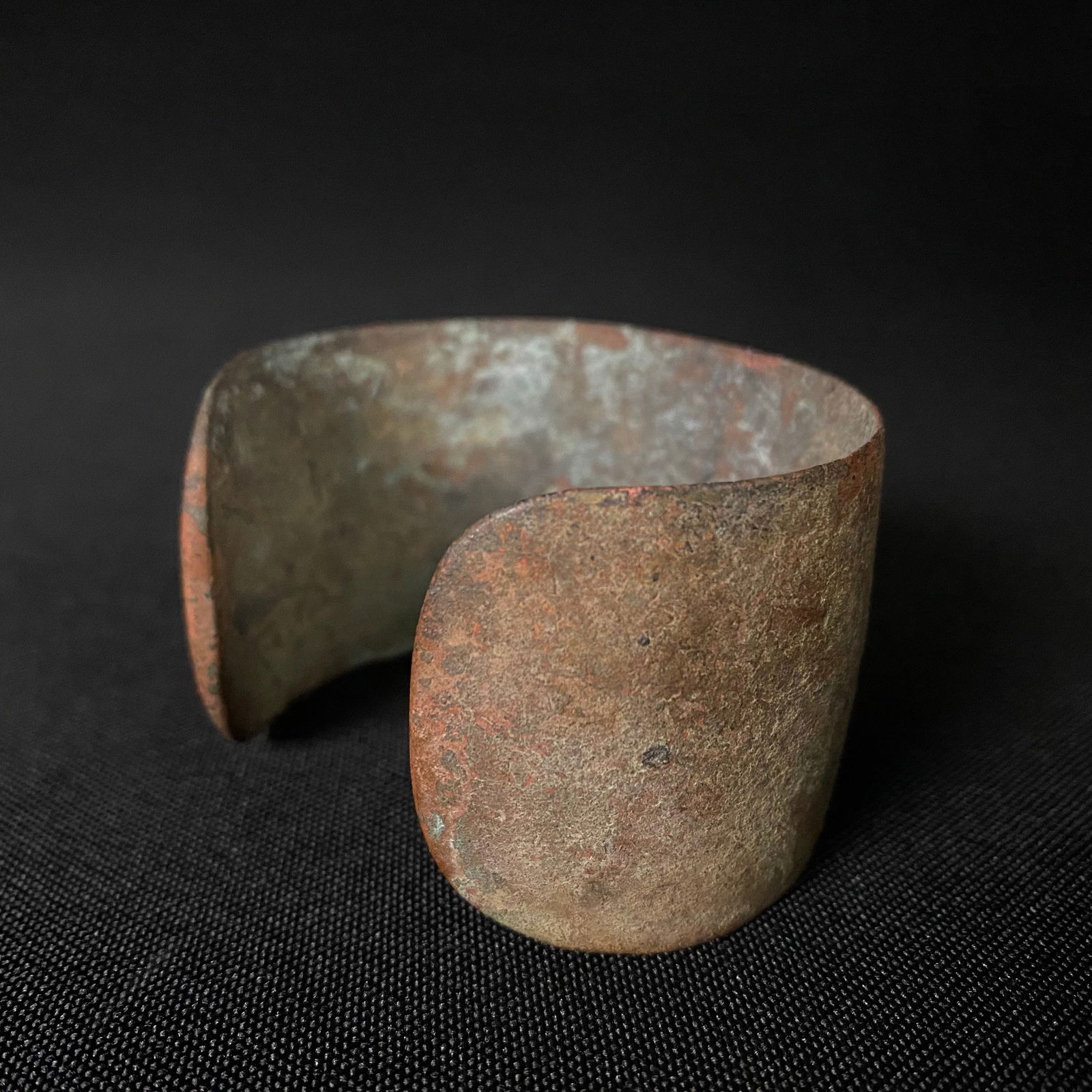 Ancient Wide Band Solid Bronze Bracelet - 4