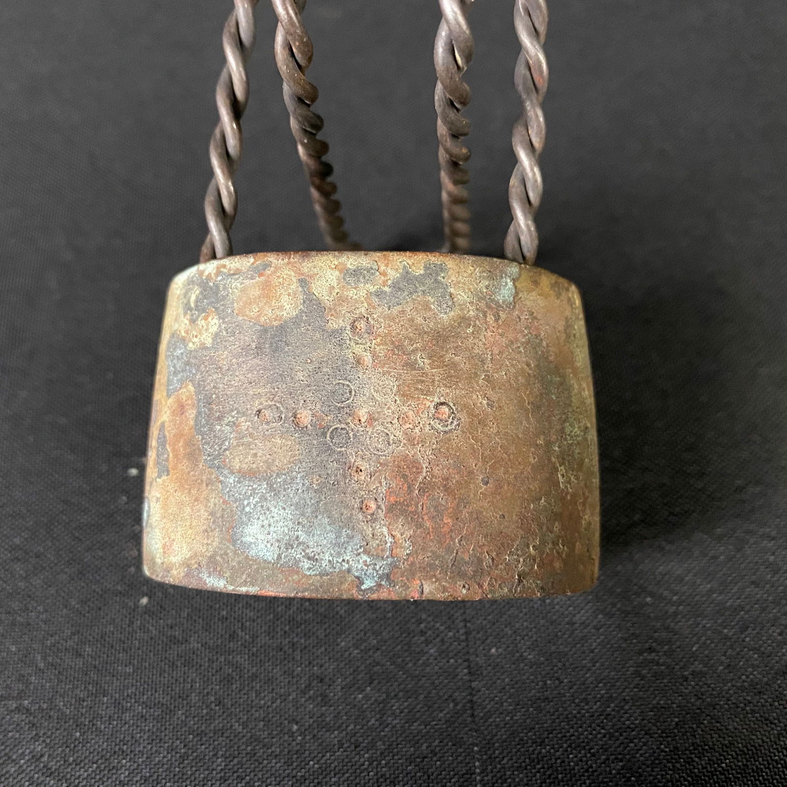 Ancient Wide Band Solid Bronze Bracelet - 6