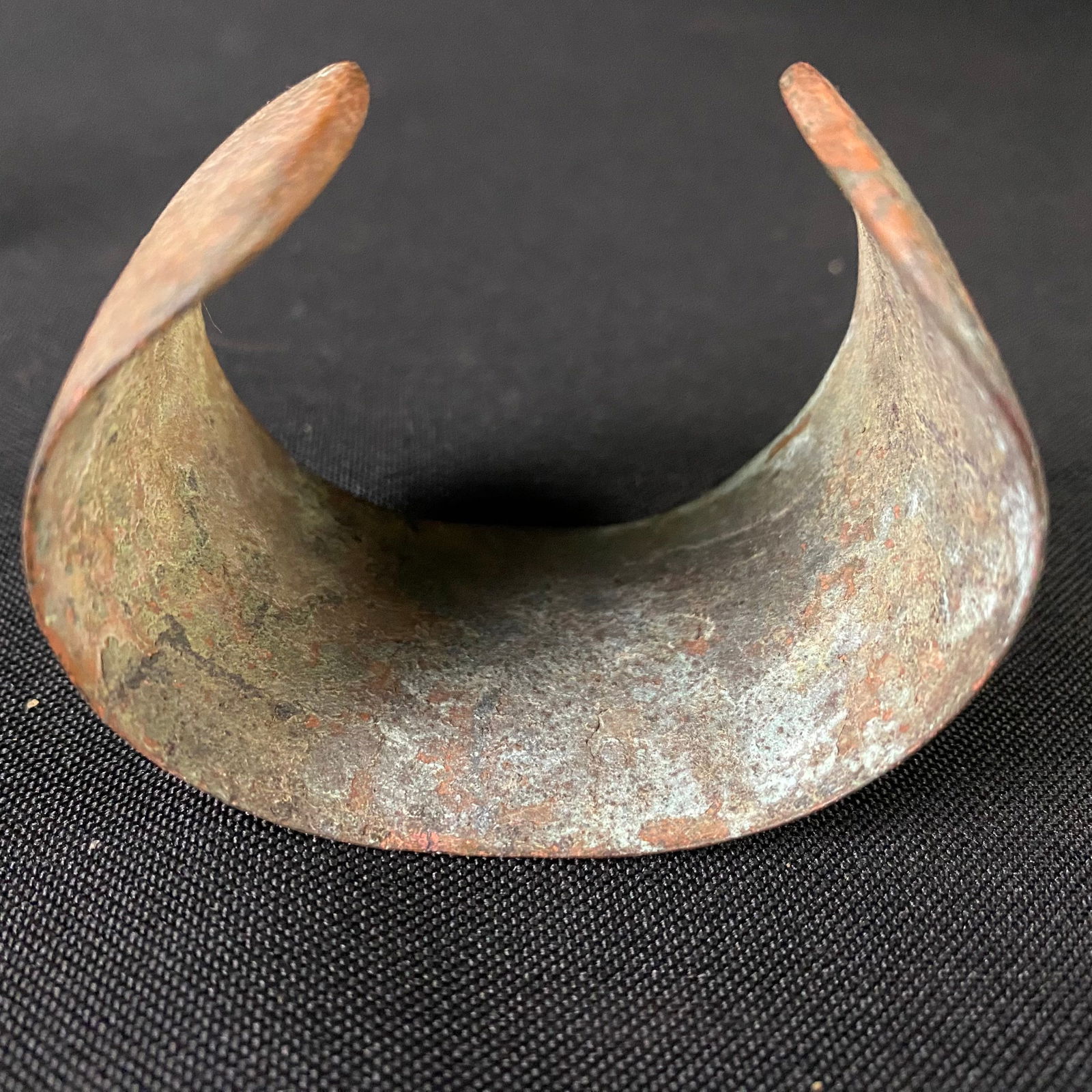 Ancient Wide Band Solid Bronze Bracelet - 8