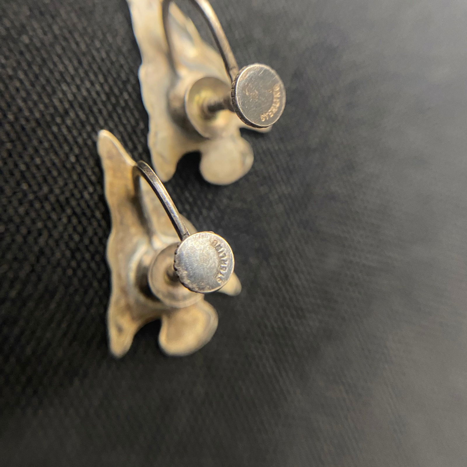 Sterling Silver Arrowhead Screw Back Earrings - 5