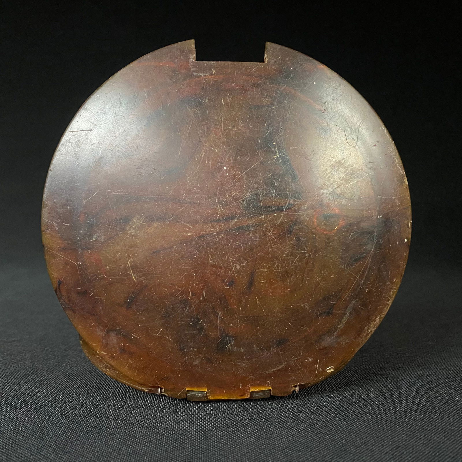 Semi Translucent Carved Faux Turtle Shell Container - 6