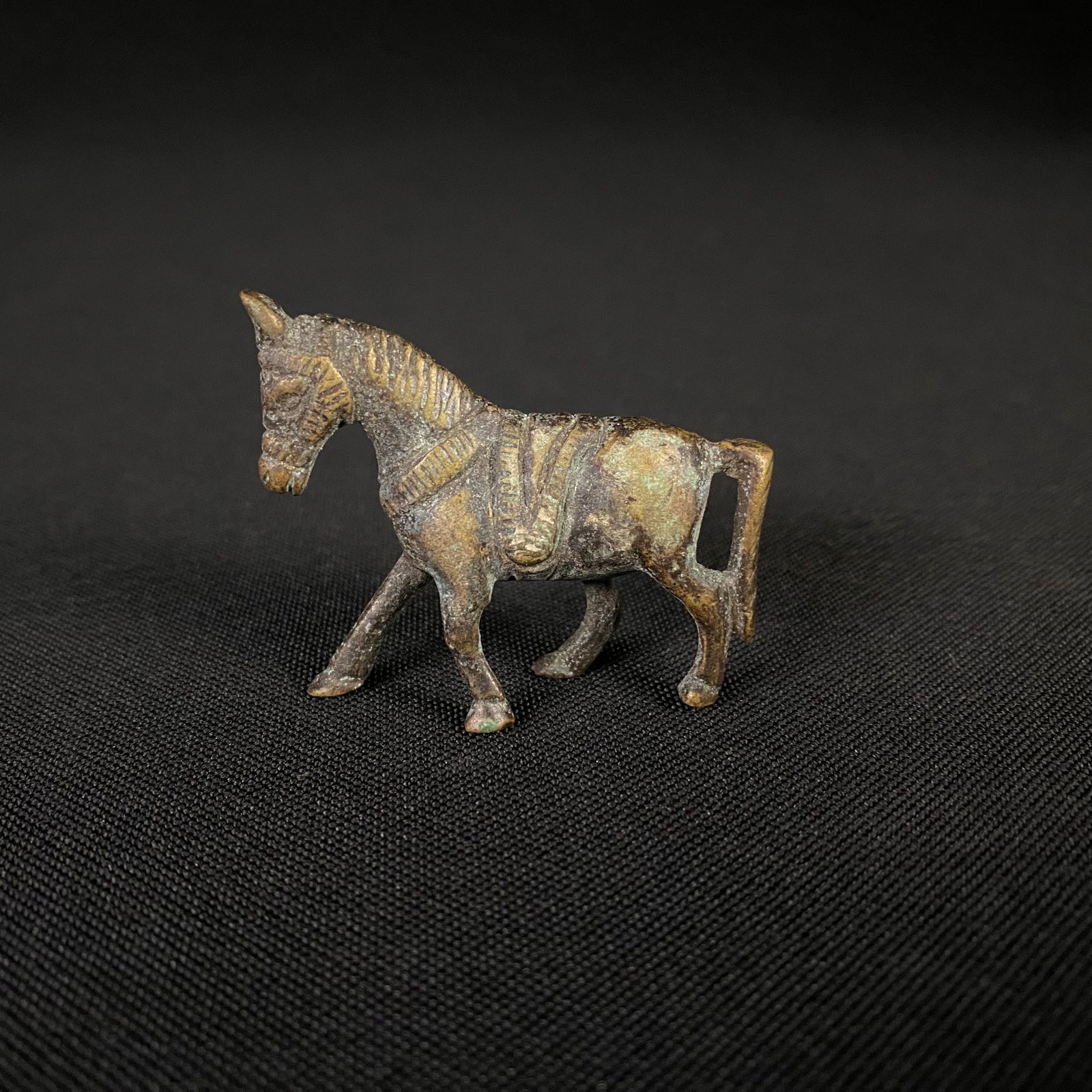 Antique Miniature Cast Bronze Horse Figurine (1 of 8)