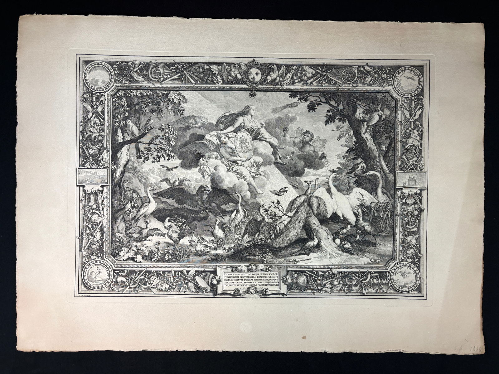Chalcographie DuLouvre Museum Sebastian Le Clerc Metz Engraving representing Summer After Charles Le: Chalcographie DuLouvre Museum Sebastian Le Clerc Metz Engraving representing Summer After Charles Le Brun