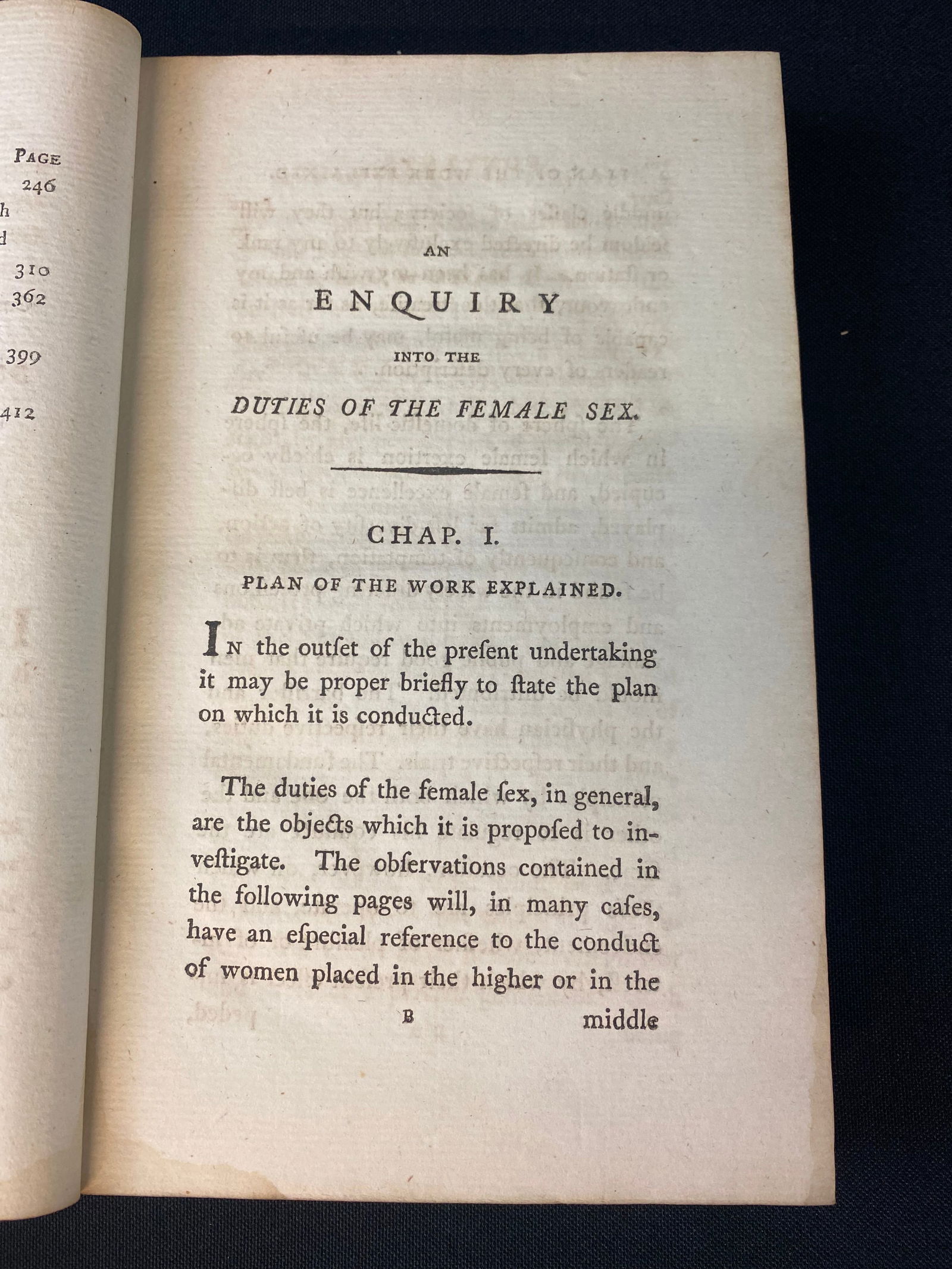 Vintage copy of An Enquiry into the Duties of the Female Sex by Thomas Gisborne: Vintage copy of An Enquiry into the Duties of the Female Sex by Thomas Gisborne printed and published in London by T. Cadell and W. Davies in 1797