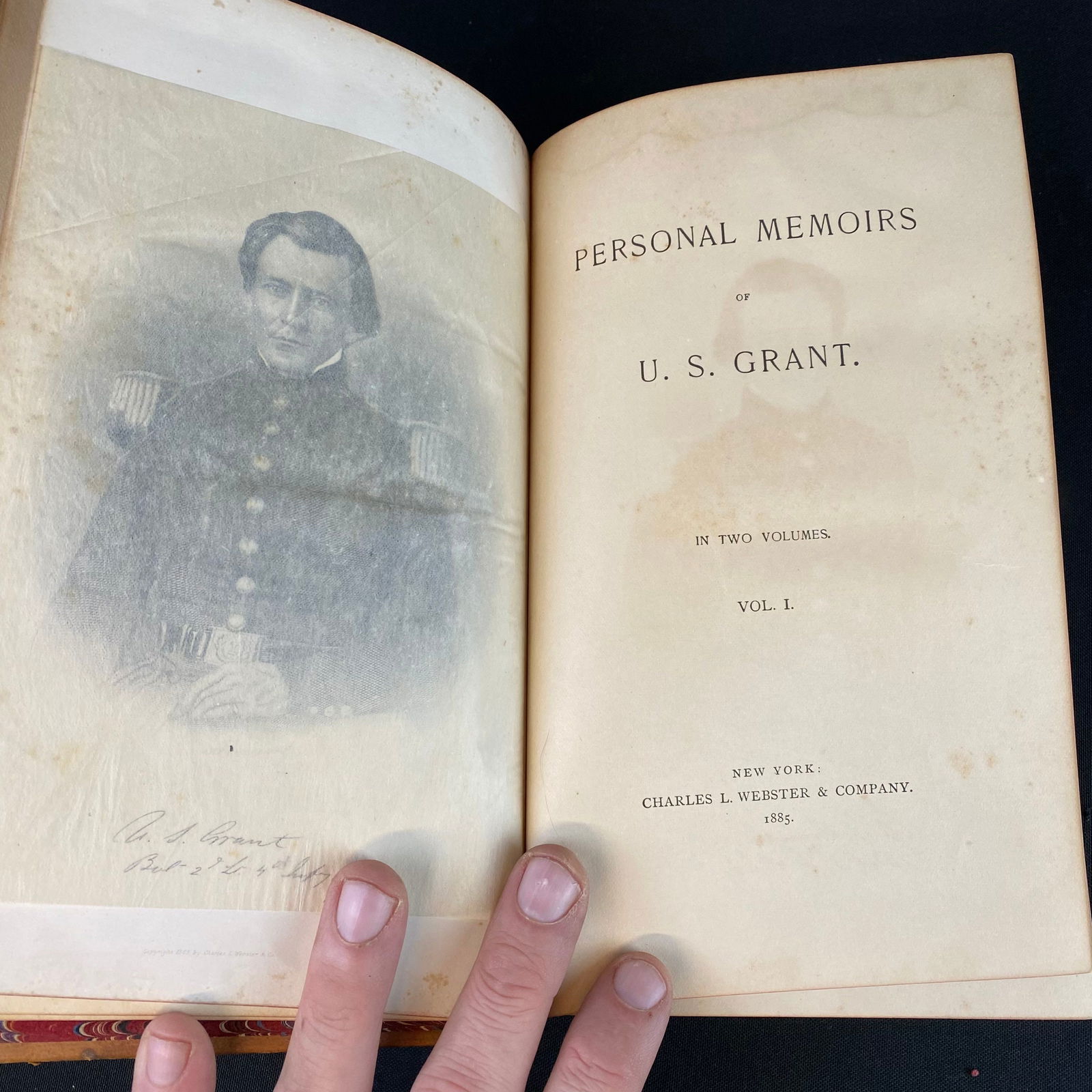 Vintage copy of Personal Memoirs of U.S. Grant in two Volumes (1 of 9)