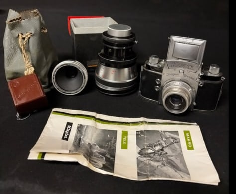 1950s EXA Ihagee Dresden USSR Occupied 35mm Camera and Heinz Kilfitt Munchen Makro Kilar 90mm Macro (1 of 15)