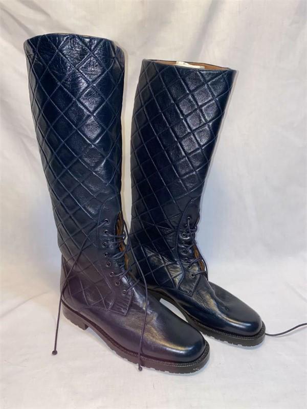 ST. JOHN BOOTS - DARK NAVY BLUE: SIZE UNKNOWN