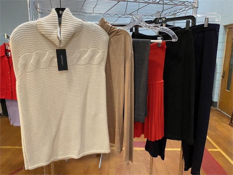 6 PC DESIGNER CLOTHING LOT: MISOOK, LAFAYETTE, ADOLFO , ELLEN TRACY ETC