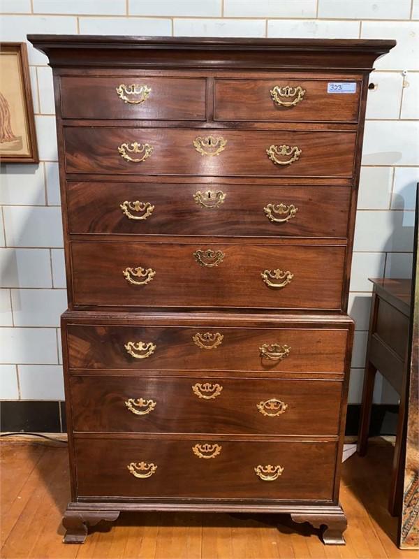 ANTIQUE ENGLISH MAHOGANY CHEST ON CHEST Nov 15, 2020 Russum's