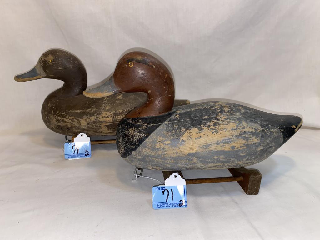 PAIR of PAUL GIBSON RED HEAD DECOYS OP: .