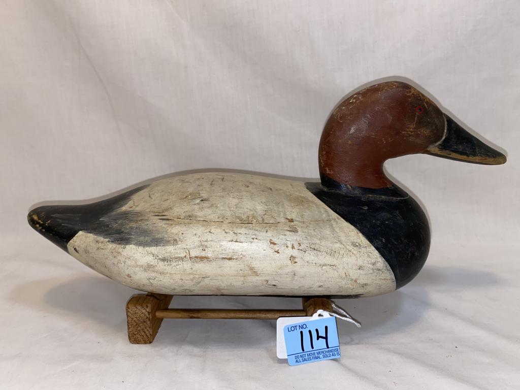 MADISON MITCHELL CANVASBACK DECOY OP: SIGNED 1948