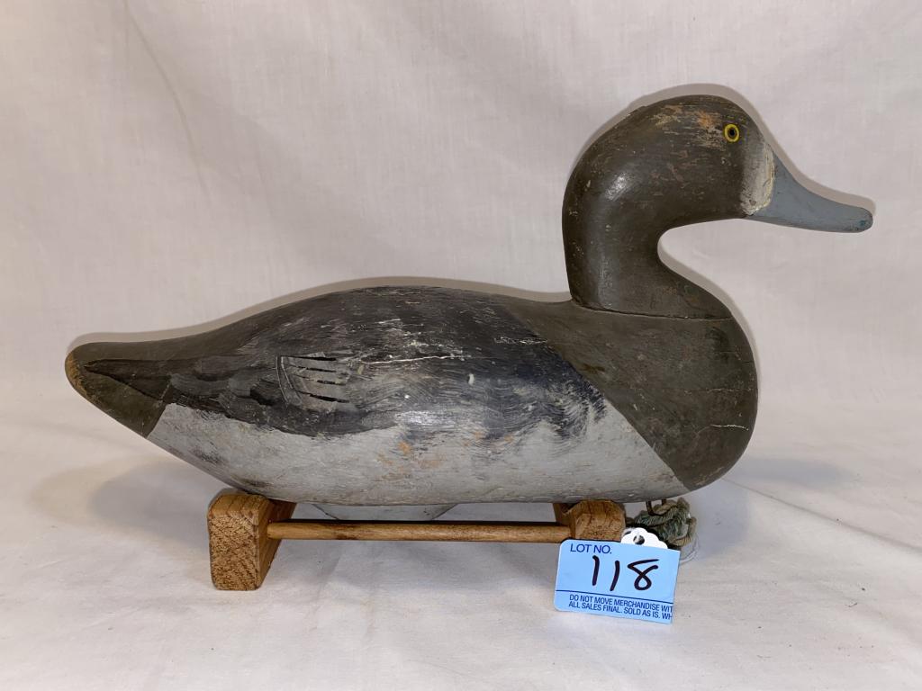 MADISON MITCHELL HEN BLUE BILL DECOY: CHARLIE JOINER PAINT - BRANDED EHYS CORP.