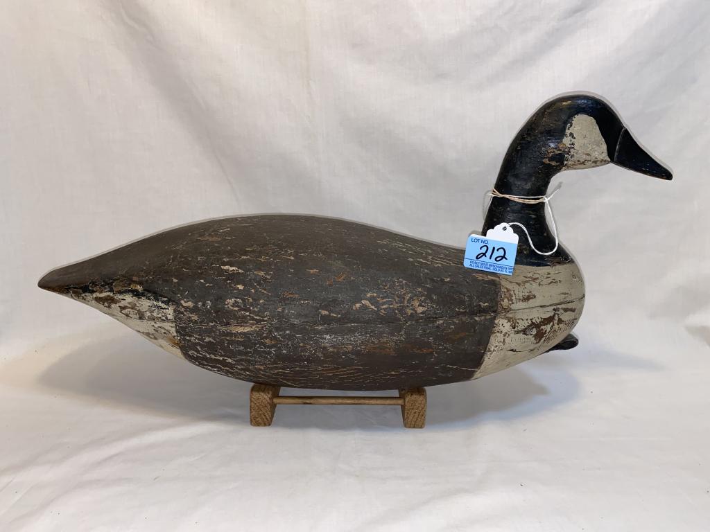 ANTIQUE NEW JERSEY HOLLOW BODY GOOSE DECOY: OLD WORKING PAINT