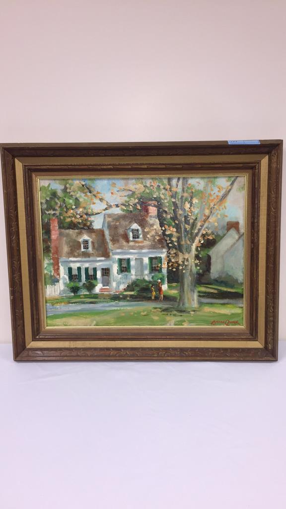 OIL ON BOARD OF THE TARR HOUSE IN ST MICHAELS BY (1 of 15)