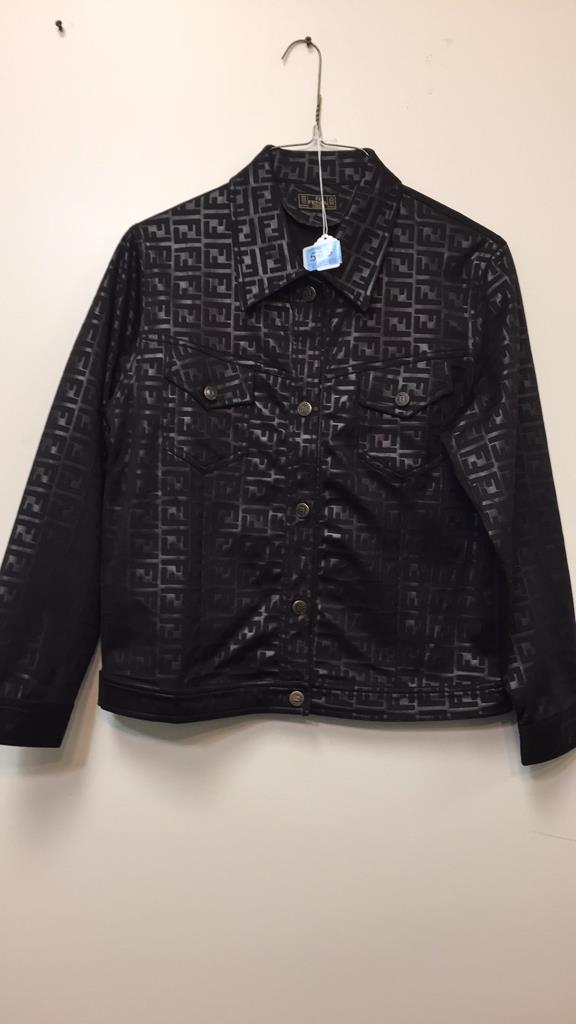 WOMEN'S FENDI ZUCCA JACKET - VERY DARK BROWN - NO (1 of 11)