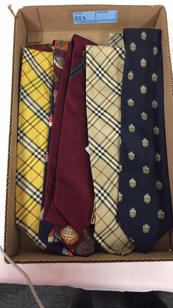 9 VINTAGE BURBERRY NECK TIES (1 of 5)