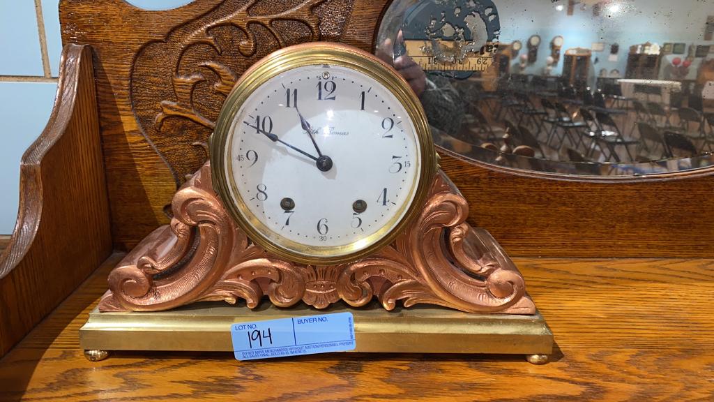 MANTLE CLOCK - SETH THOMAS: 13" WIDE X 4.5" DEEP X 9" TALL