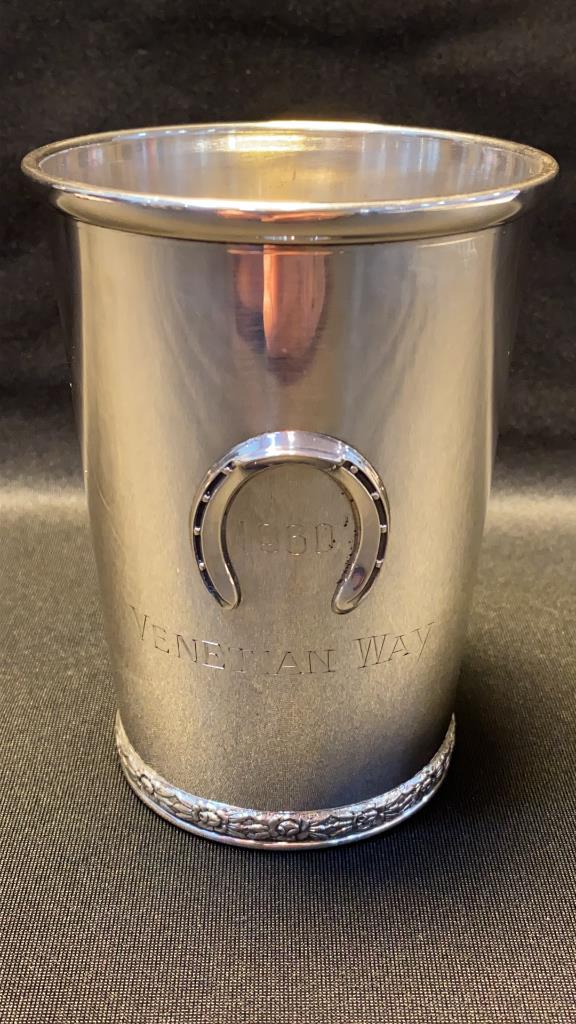1960 KENTUCKY DERBY STERLING MINT JULIP CUP: VENETIAN WAY ~ NILES5.7 OZT