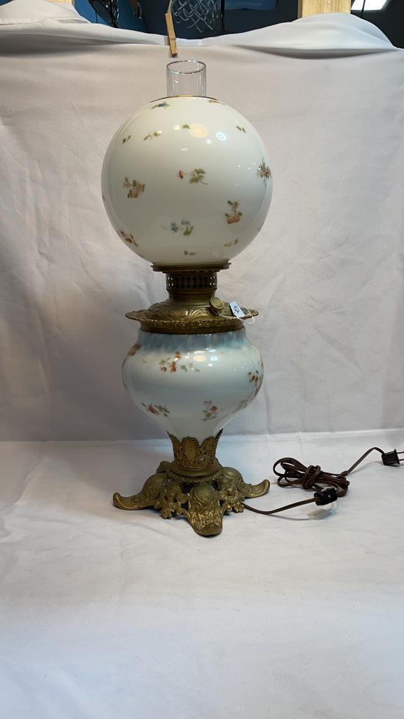 HAND PAINTED GONE WITH THE WIND LAMP: ANGELS IN THE BASE