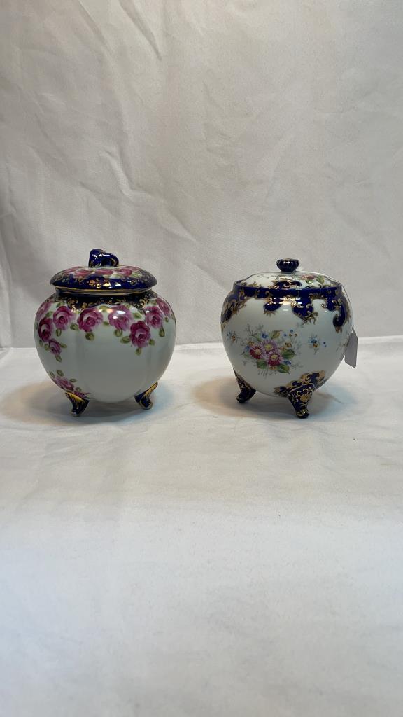 2 FOOTED NIPPON BISQUIT JAR: 2 FOOTED NIPPON BISQUIT JAR
