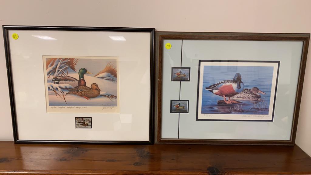 6 VARIOUS LIMITED EDITION DUCK STAMP PRINTS: GOEBEL, TAYLOR, HAUTMAN & MORE