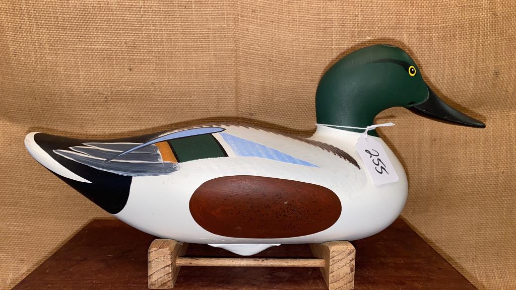 DAVE WALKER FULL SIZE SHOVELER DECOY: ORIGINAL PAINT