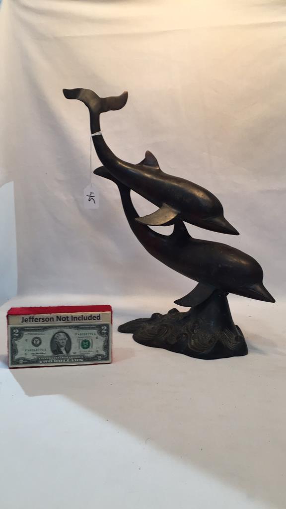 BRASS DOLPHIN SCULPTURE (1 of 12)