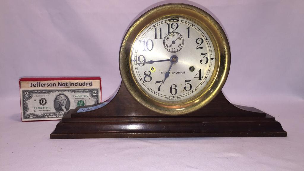 SETH THOMAS SHIPS CLOCK IN BASE (1 of 13)