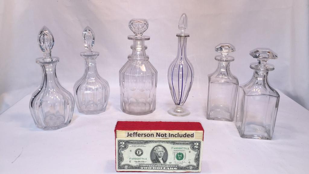 6 CRYSTAL DECANTERS (1 of 20)