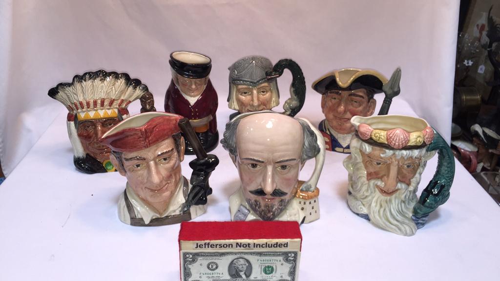 7 LARGE ROYAL DOULTON TOBY MUGS (1 of 17)
