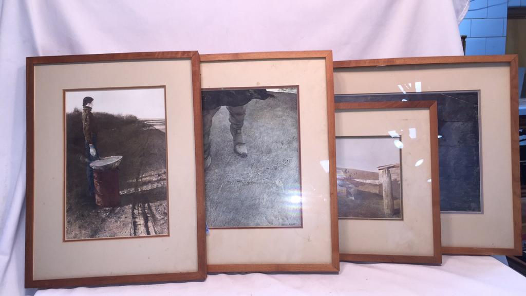 4 PRINTS AFTER ANDREW WYETH-IN FRAMES: LARGEST OVERALL MEASURES 16" HEIGHT X 20" WIDTH