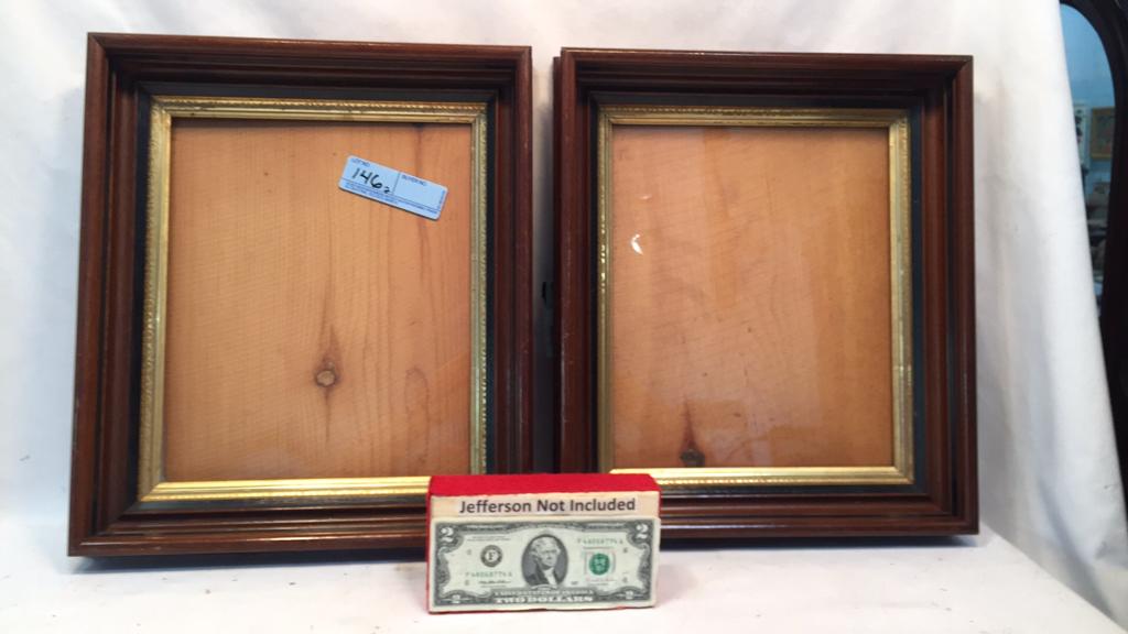 2 ANTIQUE VICTORIAN WALNUT DEEP FRAMES (1 of 3)