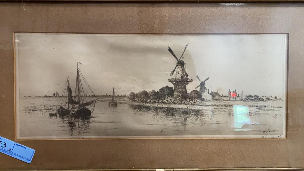 2 EARLY HORIZONTAL ETCHING ~ BOTH SIGNED (1 of 8)