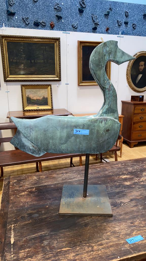 ANTIQUE COPPER GOOSE WEATHERVANE (1 of 6)