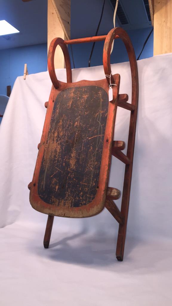 ANTIQUE PAINTED CHILD'S SLED (1 of 8)