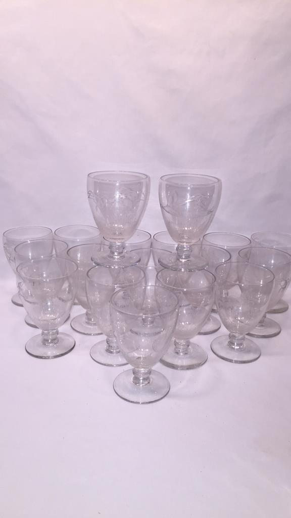 RICHARD A. BISHOP SIGNED DUCK DECORATED STEMWARE (1 of 8)