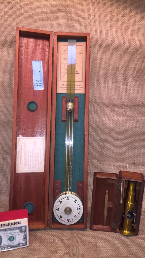 "THE COLE PROTRACTOR" MARINE COMPASS CO. & MICROSC (1 of 14)