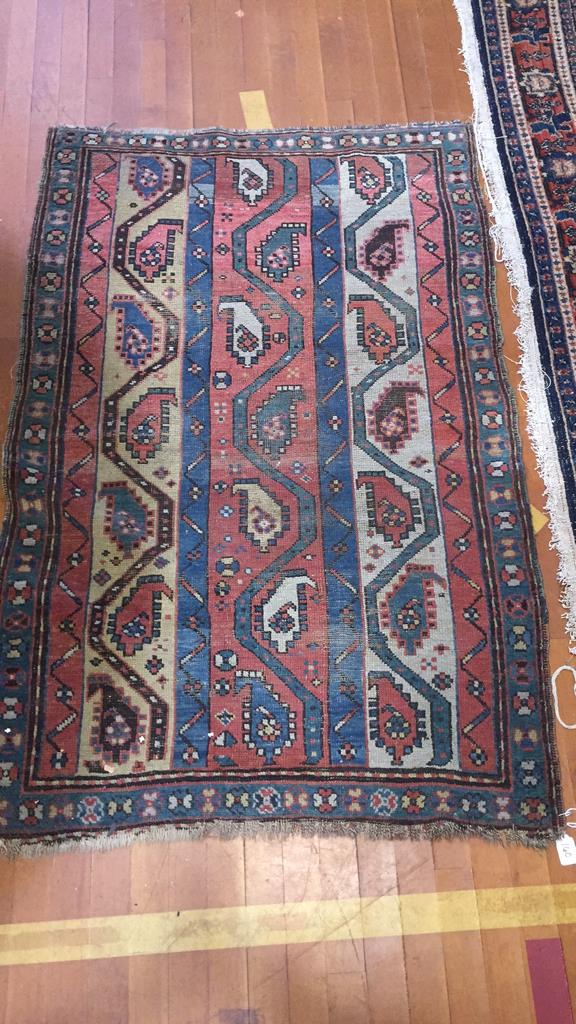 ANTIQUE AREA RUG 57" X 36" (1 of 6)