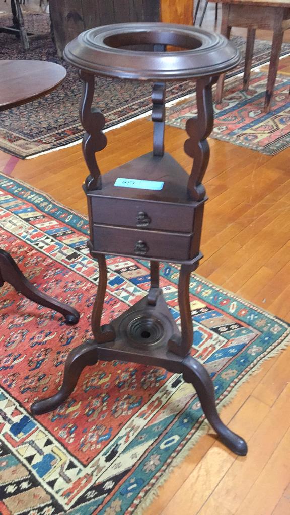 MAHOGANY QUEEN ANNE WIG STAND (1 of 5)