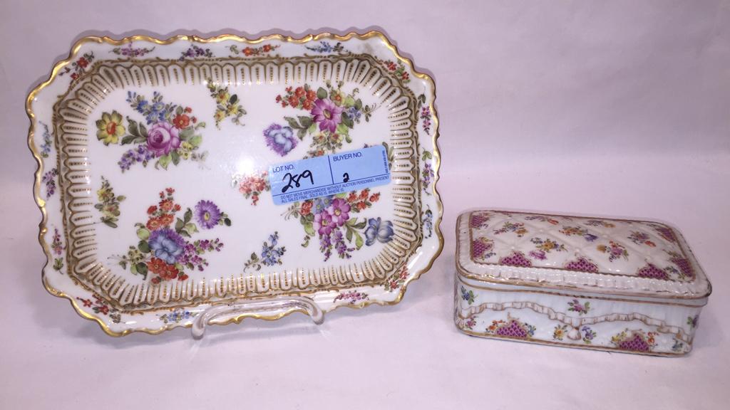 DRESDEN DRESSER BOX & HAND PAINTED TRAY (1 of 12)