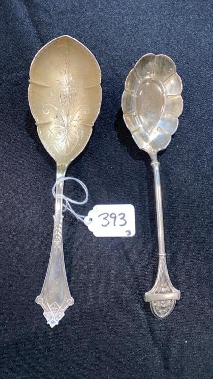 2 STERLING SERVING PIECES ~ 4.35 OZT (1 of 12)