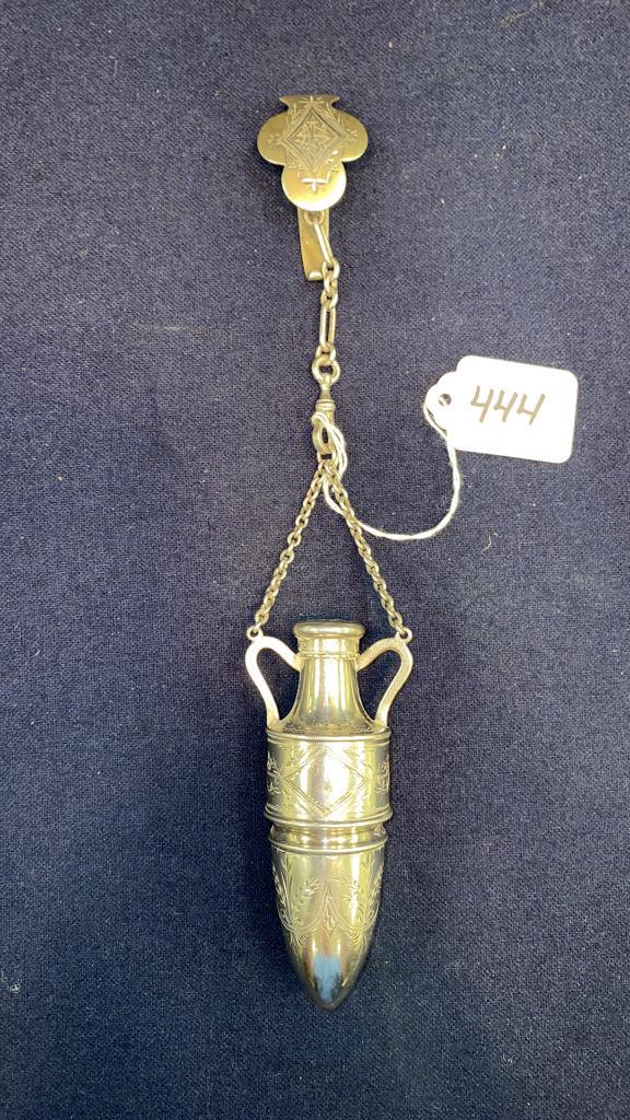 JE CALDWELL STERLING CLIP & UNMARKED BOTTLE (1 of 6)