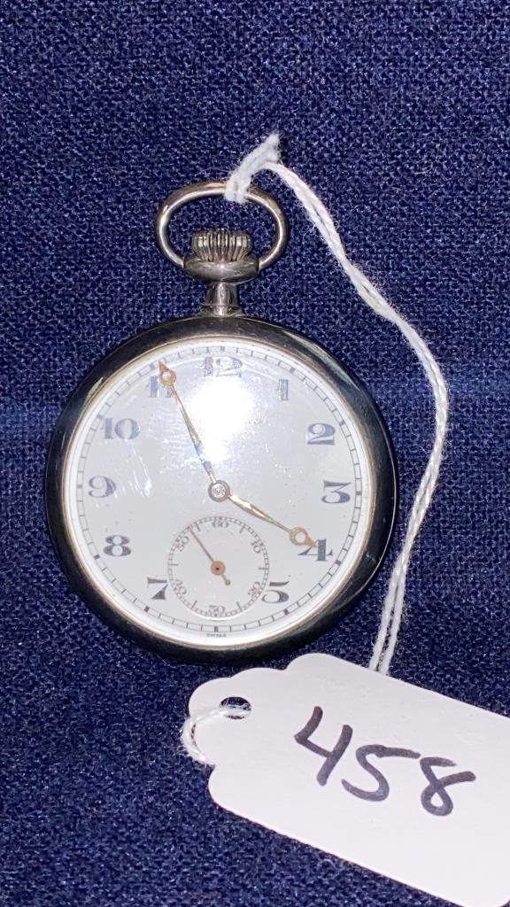 JE CALDWELL POCKET WATCH MARKED 935 STERLING (1 of 5)