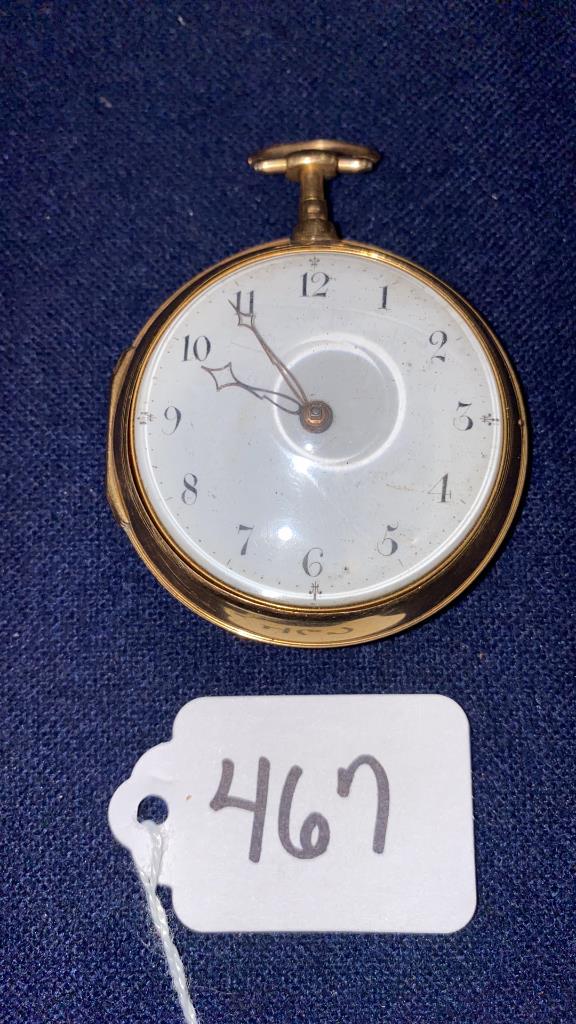 ANTIQUE ENGLISH SILVER PAIR-CASED POCKET WATCH (1 of 20)